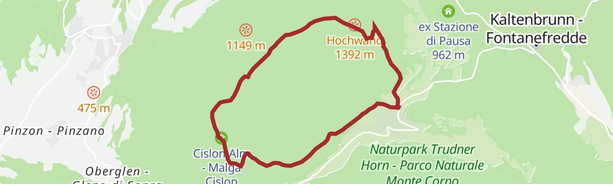Route map: Cisloner tour